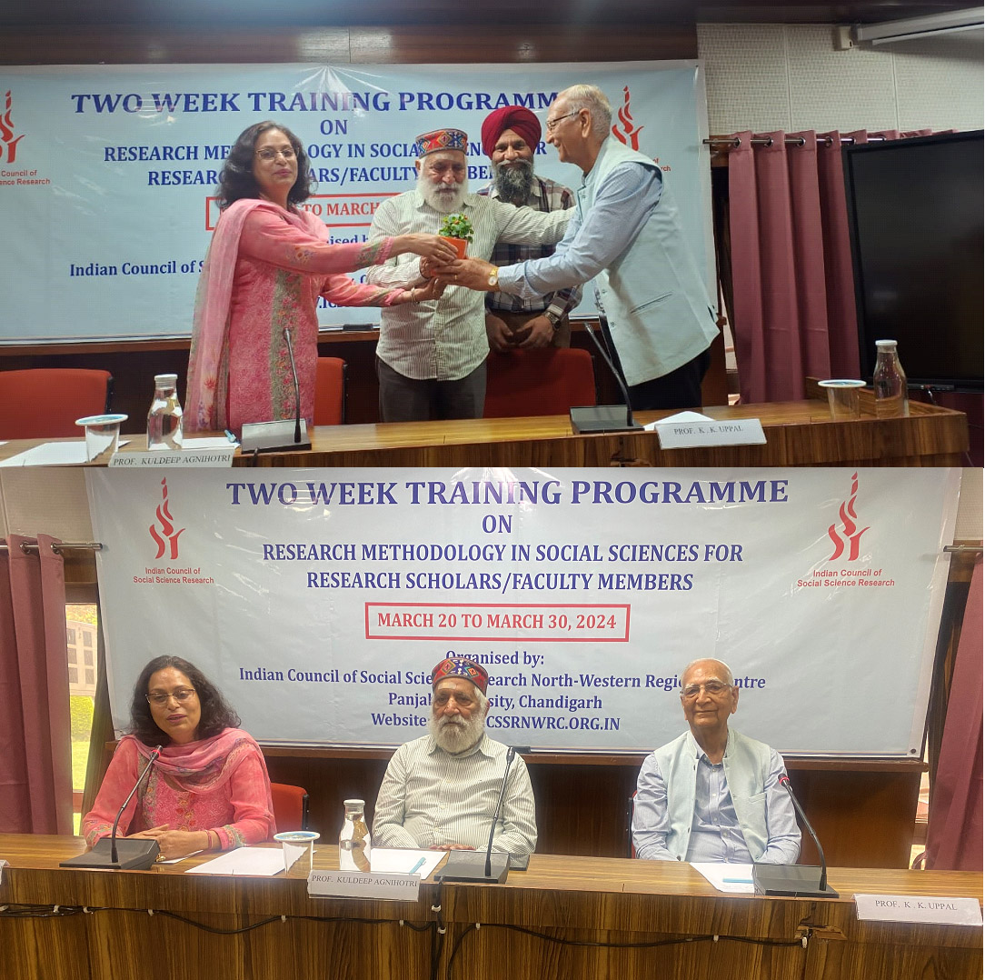 "अनुसंधान विद्वानों/संकाय सदस्यों के लिए सामाजिक विज्ञान में अनुसंधान पद्धति" पर दो सप्ताह का प्रशिक्षण कार्यक्रम संपन्न हुआ।